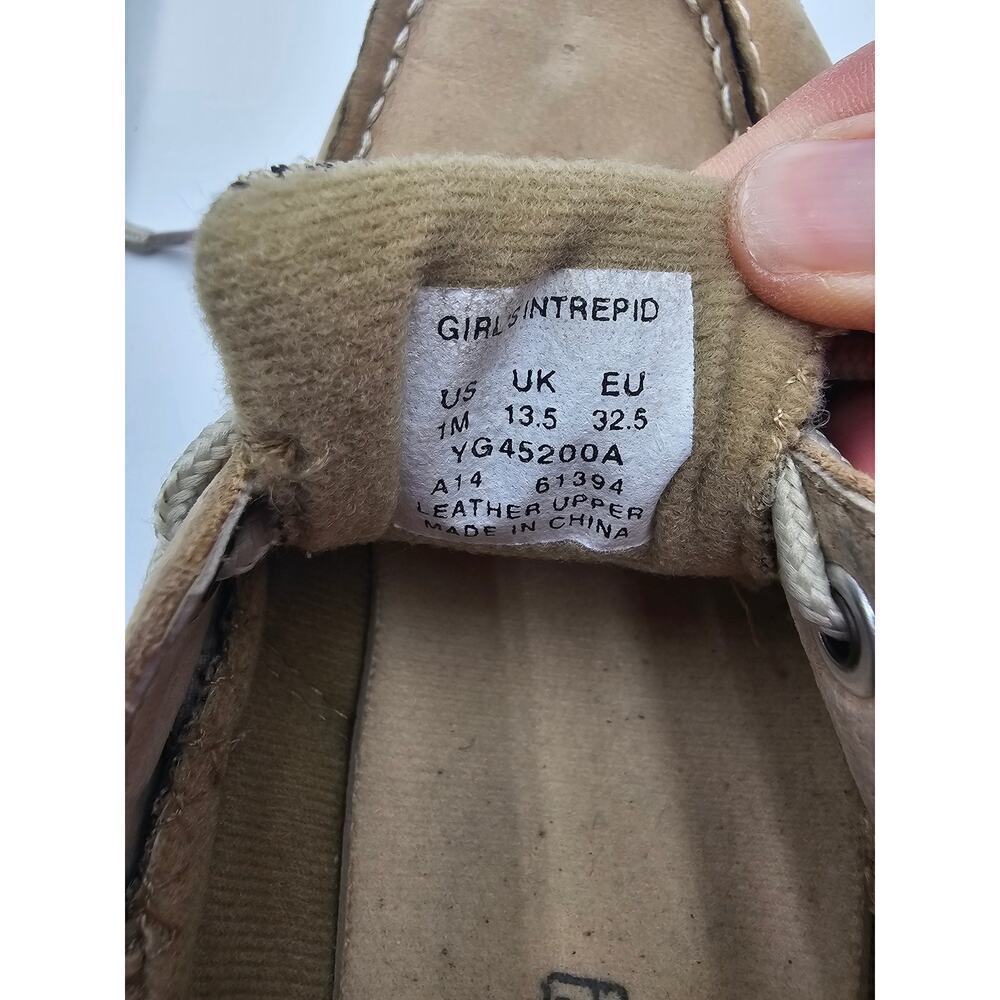 Sperry Girl's Size 1M Intrepid Tan Boat Shoes - Picture 11 of 11